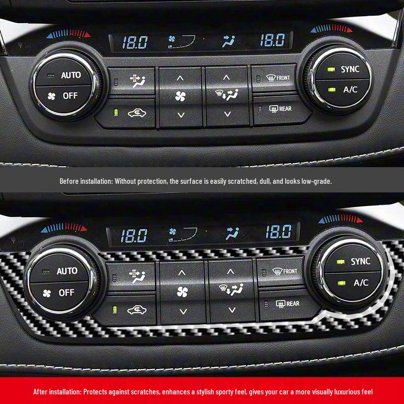 Carbon Fiber AC Switch Trim for 14-19 Toyota RAV4 Interior 