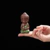 Creative Purple Clay Tea Pet Ornament Lovely Small Buddha Monk Figurine Handmade Sculpture Tea Set Decor Garden Bonsai Art