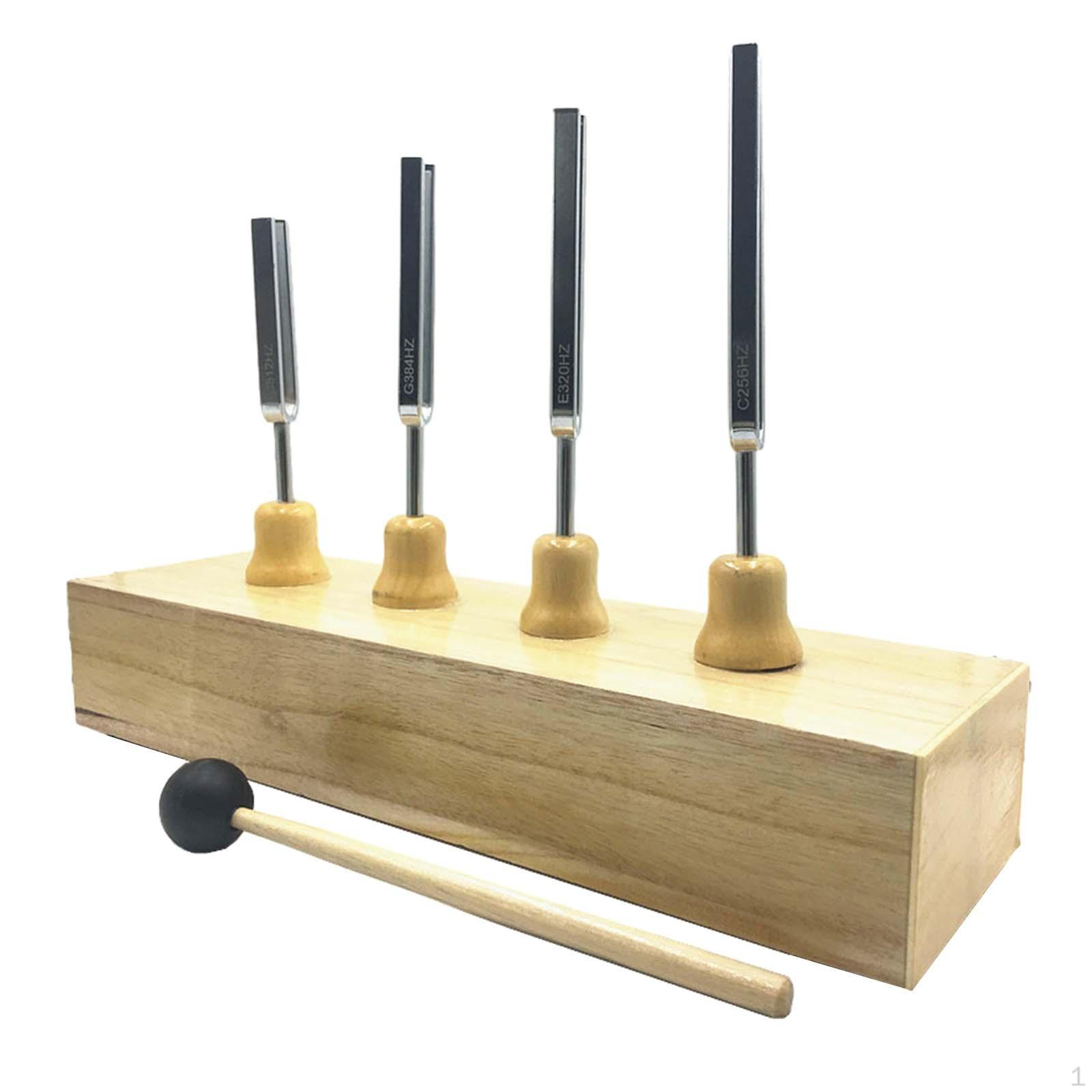 

4 Pieces Musical Tuning Fork Tuner Device Instrument Yoga Portable Repairing Forks style B