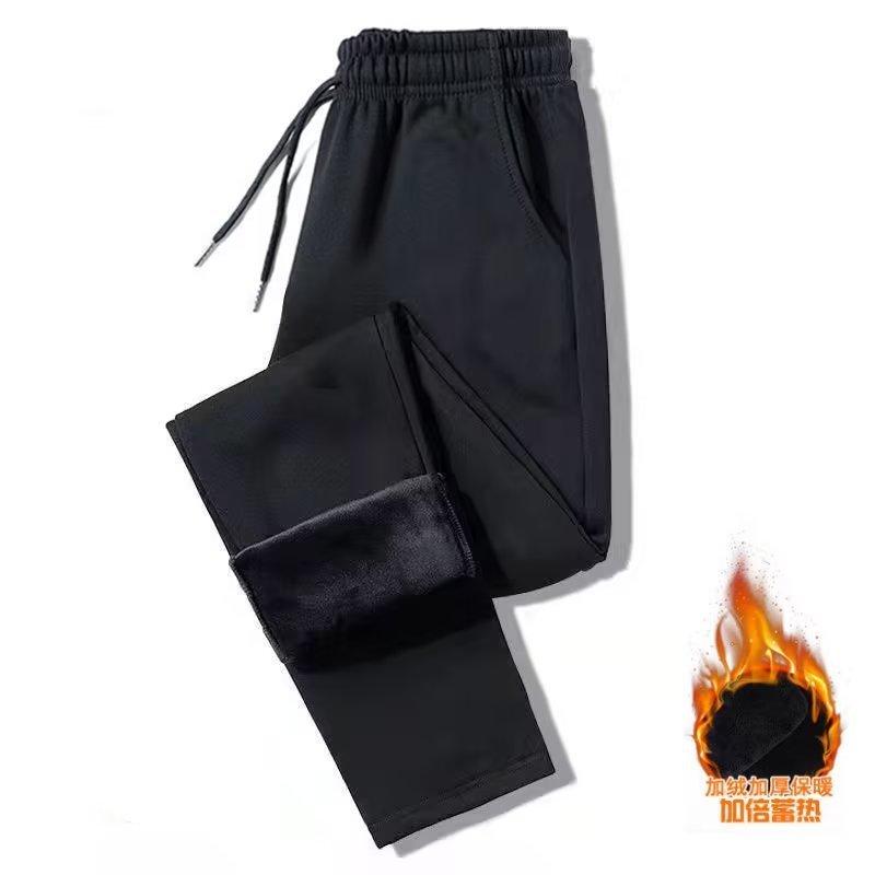Thickened Lamb Wool Pants Men's Imitation Cotton Tied Feet Large Size Thermal Casual Sports Trousers