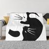 Yinyang Dragon Printed Blanket Soft Plush Flannel Blanket Suitable For Sofa Office Blanket