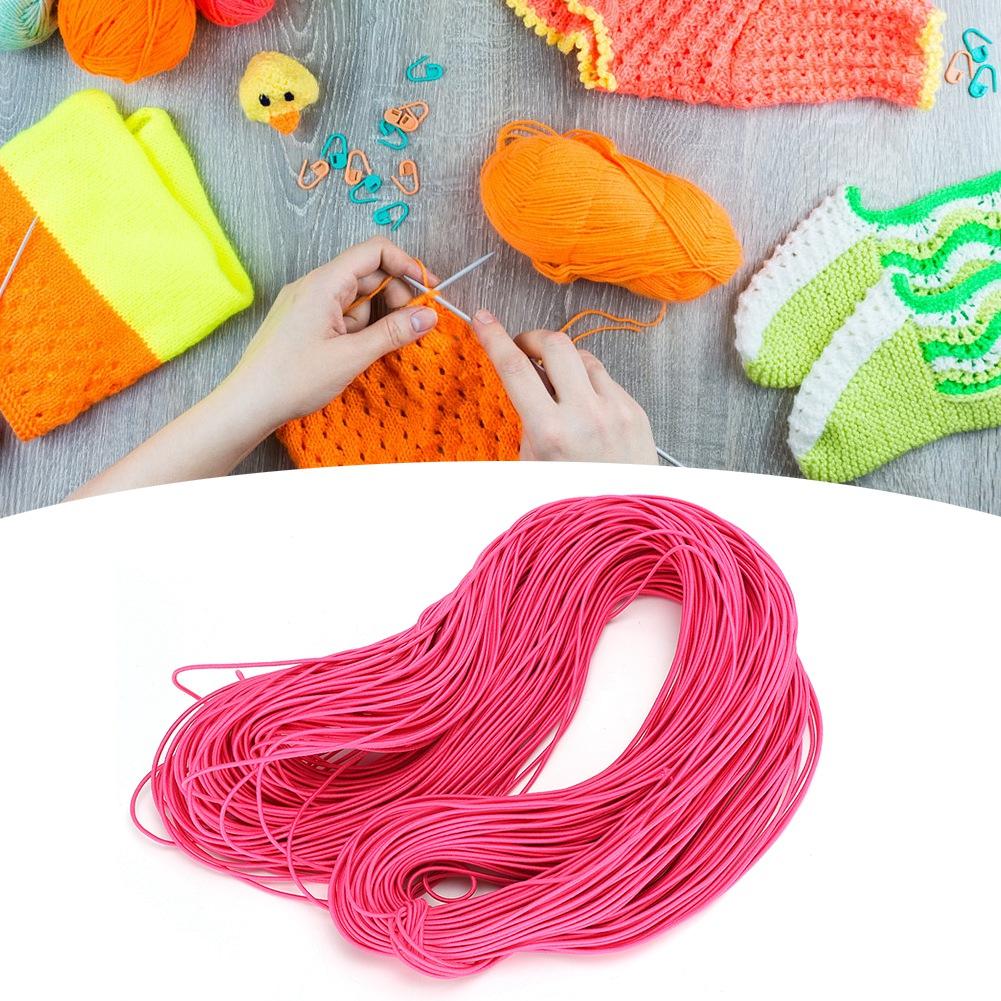 1,5 mm 100 m Elastische Stretch Runde Perlenschnur Faden Seil für DIY Schmuckherstellung Tiefrosa