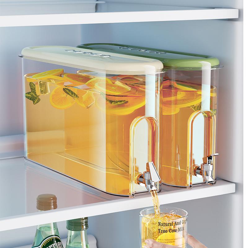 Cold Water Kettles Faucet for Home Use Large Capacity Sealed Sewn Food Grade Plastic Juice Refrigerator Cold Water Kettles New