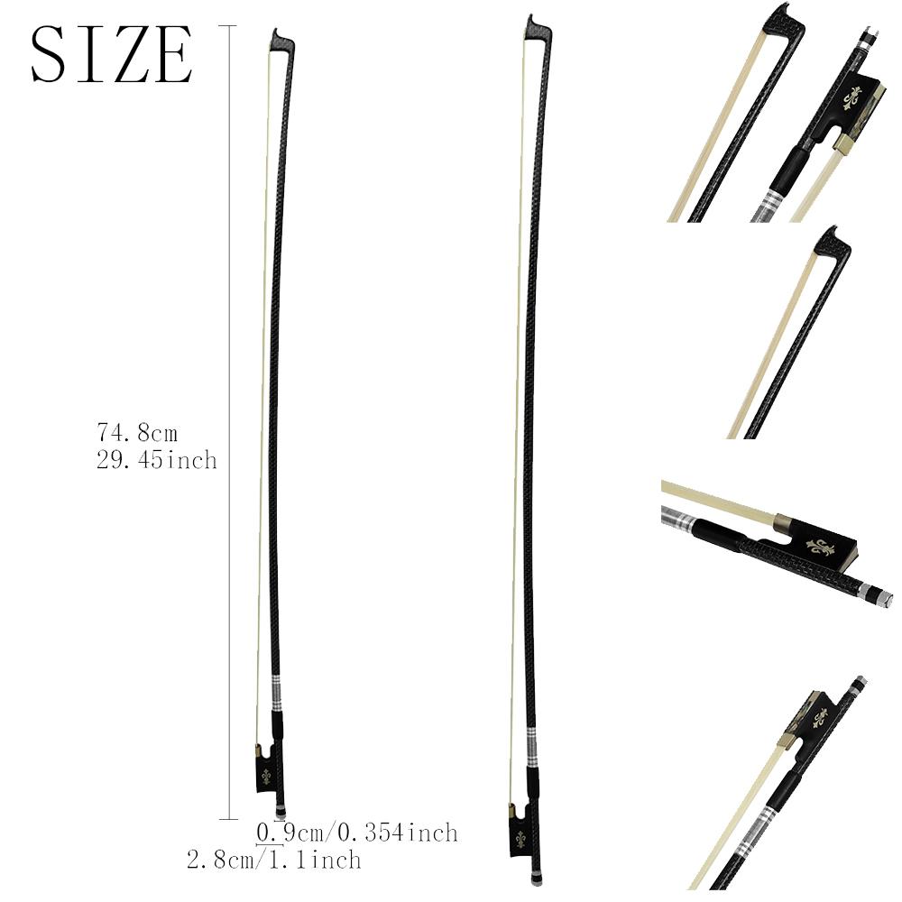 IRIN Violine Bogen 4/4 Größe Hohe Qualität Kohlefaser Material Violine Bogen Reines Rosshaar Violine Bogen Haare Saiten Instrumententeile