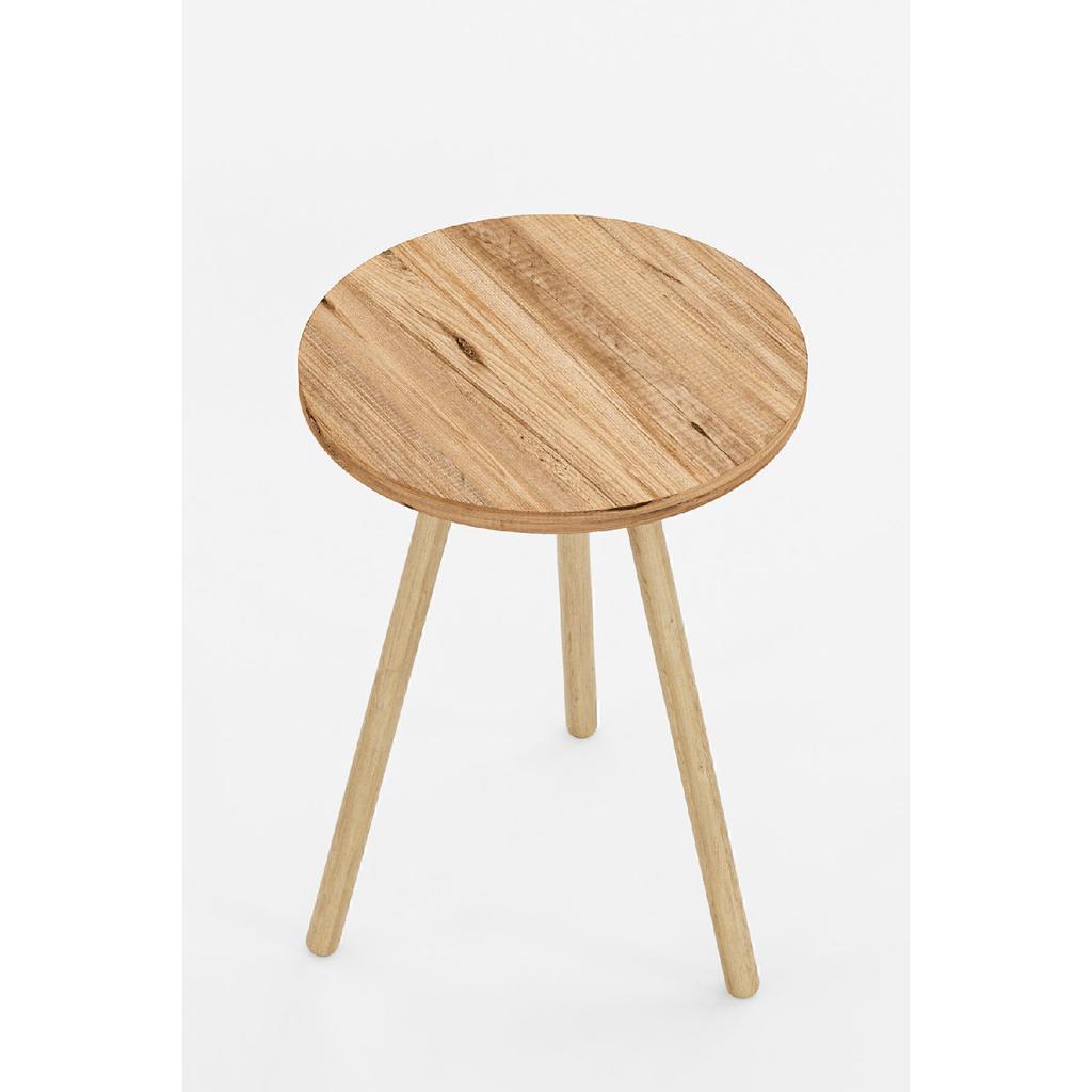 Round Side Coffee Table Single Nesting Coffee Table With Wooden Legs