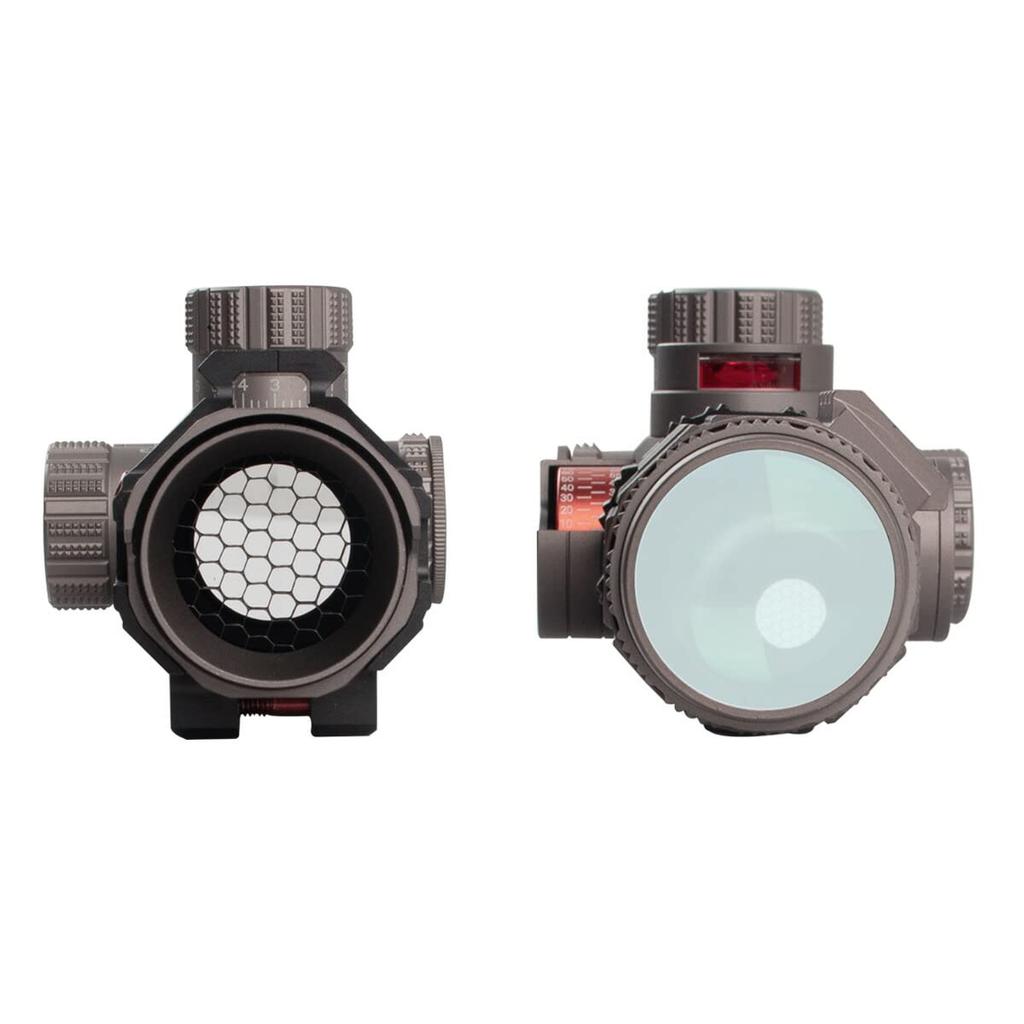 DISCOVERY WG 1.2-6x24 IRAI Illuminated Short Scope (with Picatinny Rail, Level, and Angle Indicator), Black, 20mm Rail, Variable Magnification