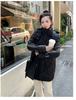 Women's Autumn and Winter Coat Solid Color Hooded Loose Thickened Windproof Mid-length Women's Jacket