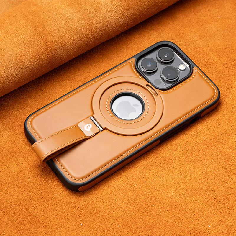 Applicable to iPhone11 mobile phone case magnetic bracket lanyard Apple 11promax all-inclusive 11 anti-drop 11 men's leather case