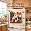 Cute 3D Embossed Cat Barista Fridge Magnet Strong Magnetic Back Vivid Details For Kitchen Decor Cat Lover Gifts