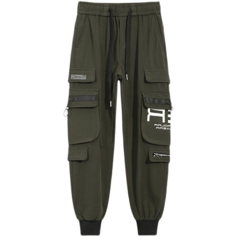Men's Multi-Pocket Overalls: Trendy Japanese-Style High Street Casual Pants for Spring & Autumn