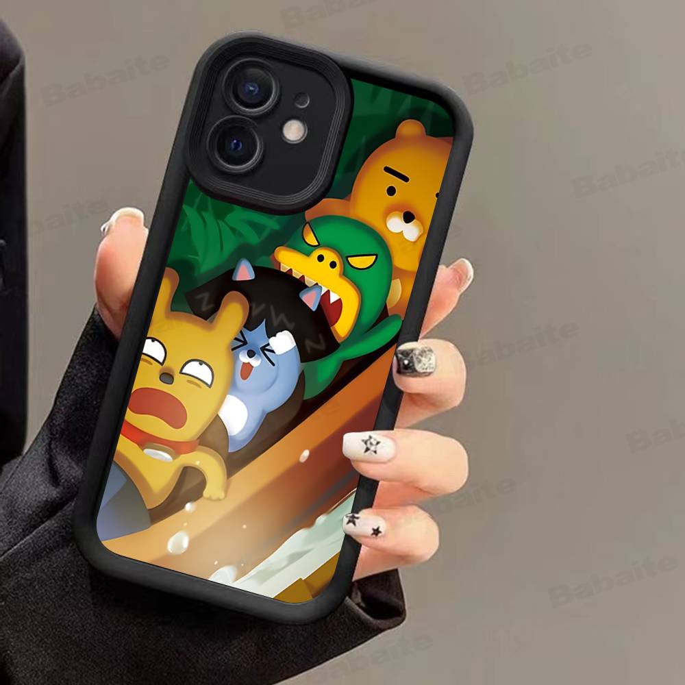 Cartoon K-KAKAO CUTE F-FRIENDS Phone Case For IPhone 17 16 15 14 13 12 11 Pro Max Plus Mini Luck Cover