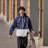 Li Ning Weekend Youth Sports Fashion Collection Trench Coat Men's Dark Ship Blue AFDU697-2