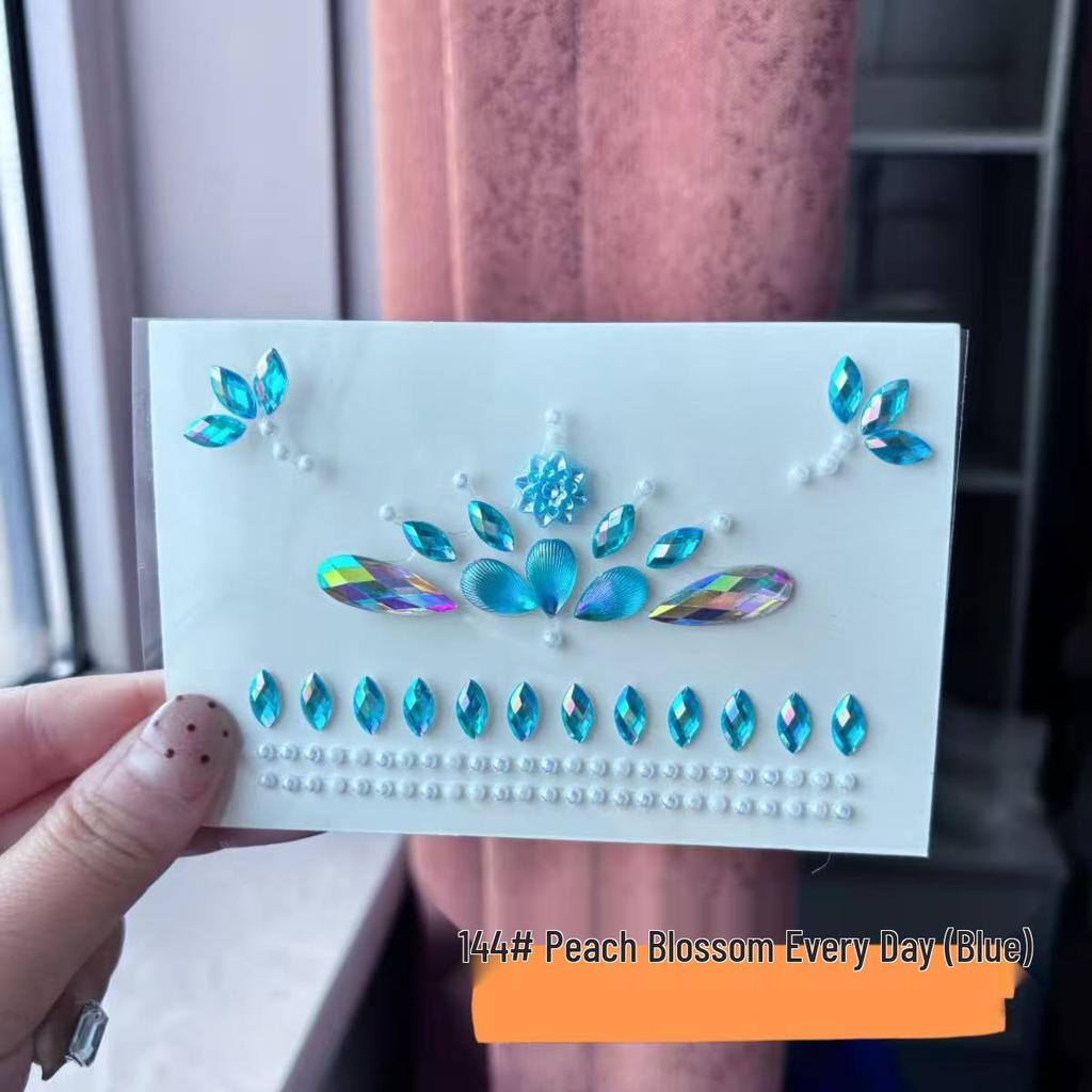 Kids' Vintage Rhinestone Face and Forehead Stickers