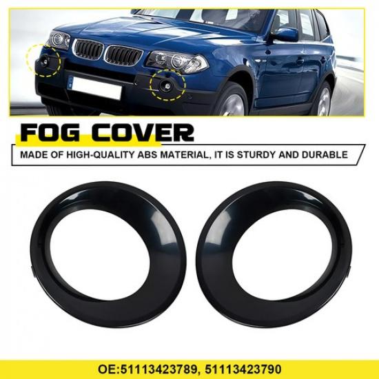 Car Front Light Ring Fog Bezel Decorate Lamp Cover Trim Fit BMW X3 E83 LCI 07-10