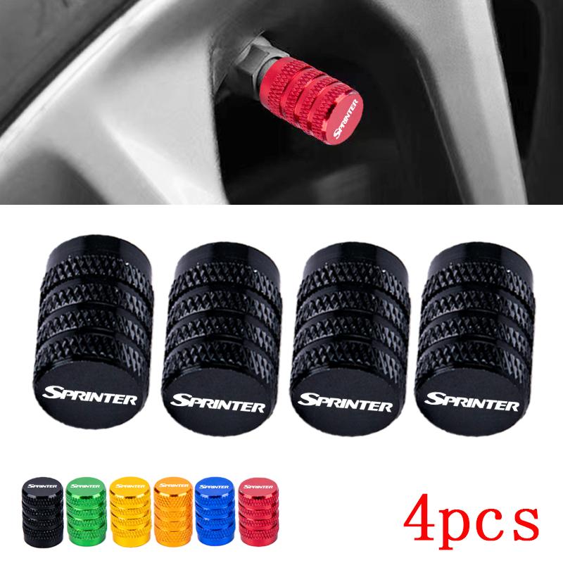 4pcs Car Wheel Tire Valve Caps Tyre Stem Covers Airdust Waterproof For Mercedes Benz SPRINTER W901 W906 W907 Accessories