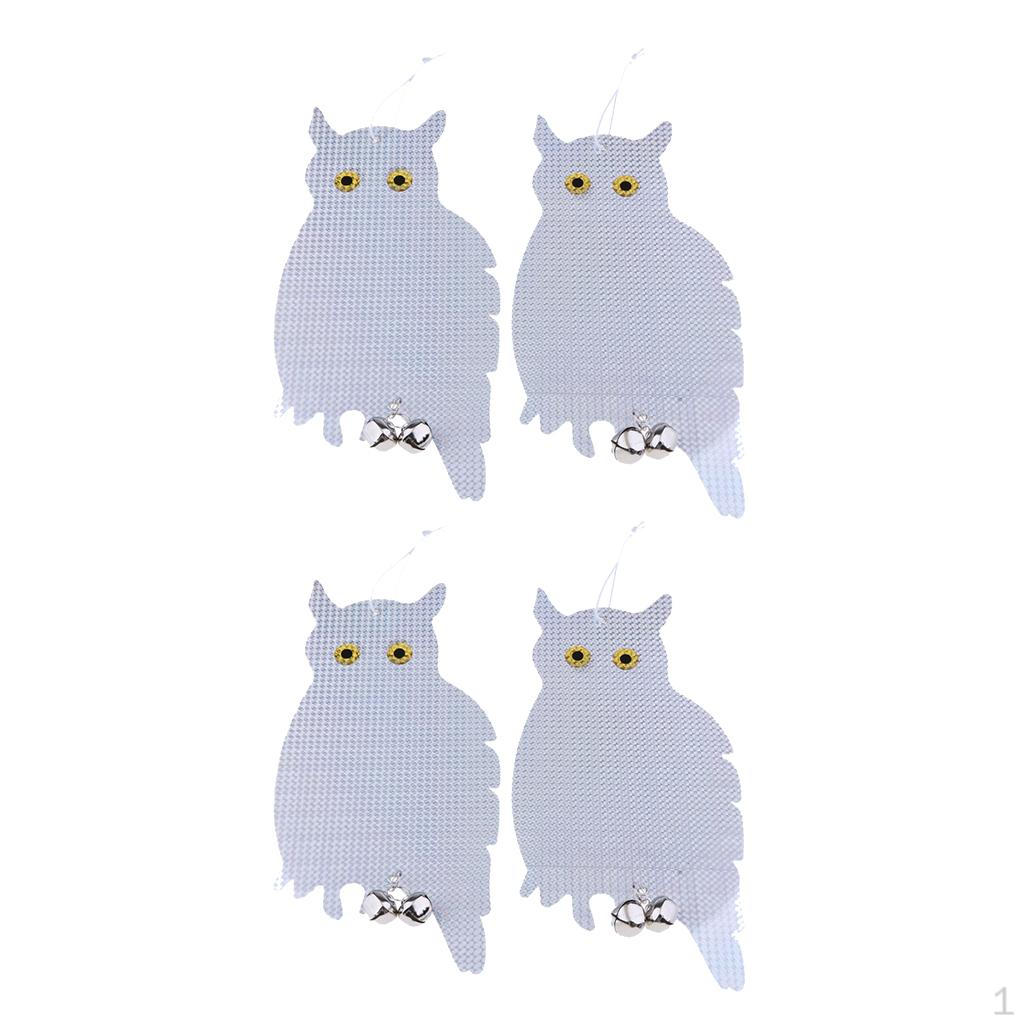 

4x Светоотражающее чучело совы и отпугиватель птиц с колокольчиками