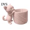 PLA Plastic Succulents Pot 3D Printed Cat Planter, Cute Kitty Flower Pot, Decorative Small Desk Organizer for Stationery Plant Cacti, Home Office