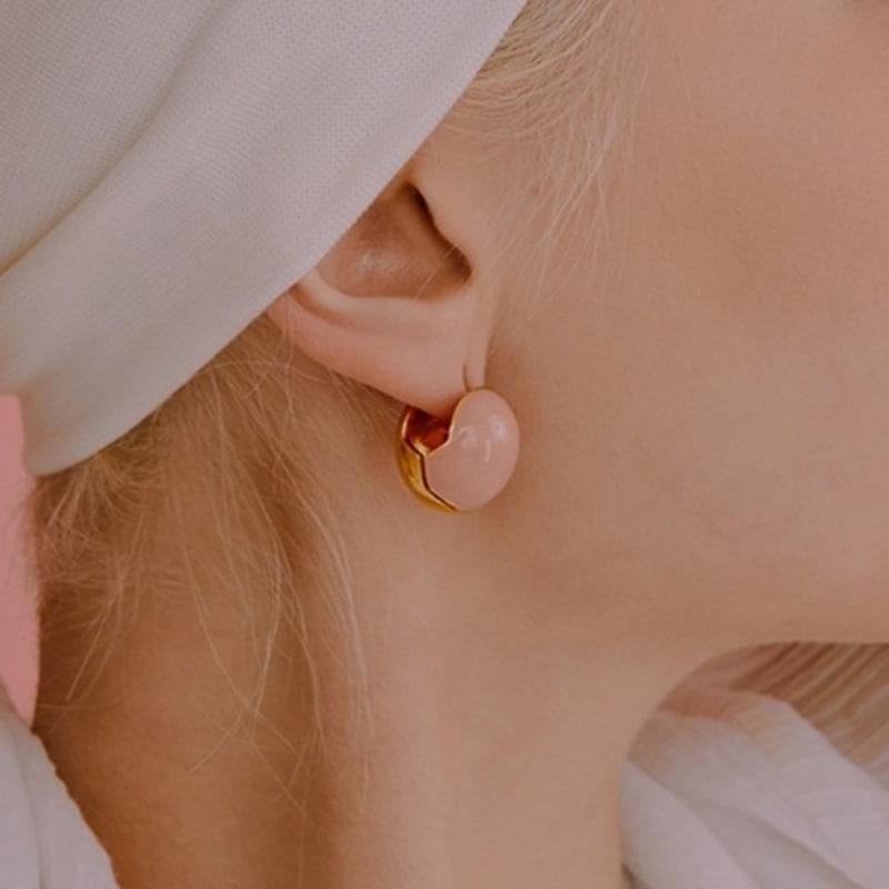 Viollina Emaljerad Kulörta Örhängen_Rosa