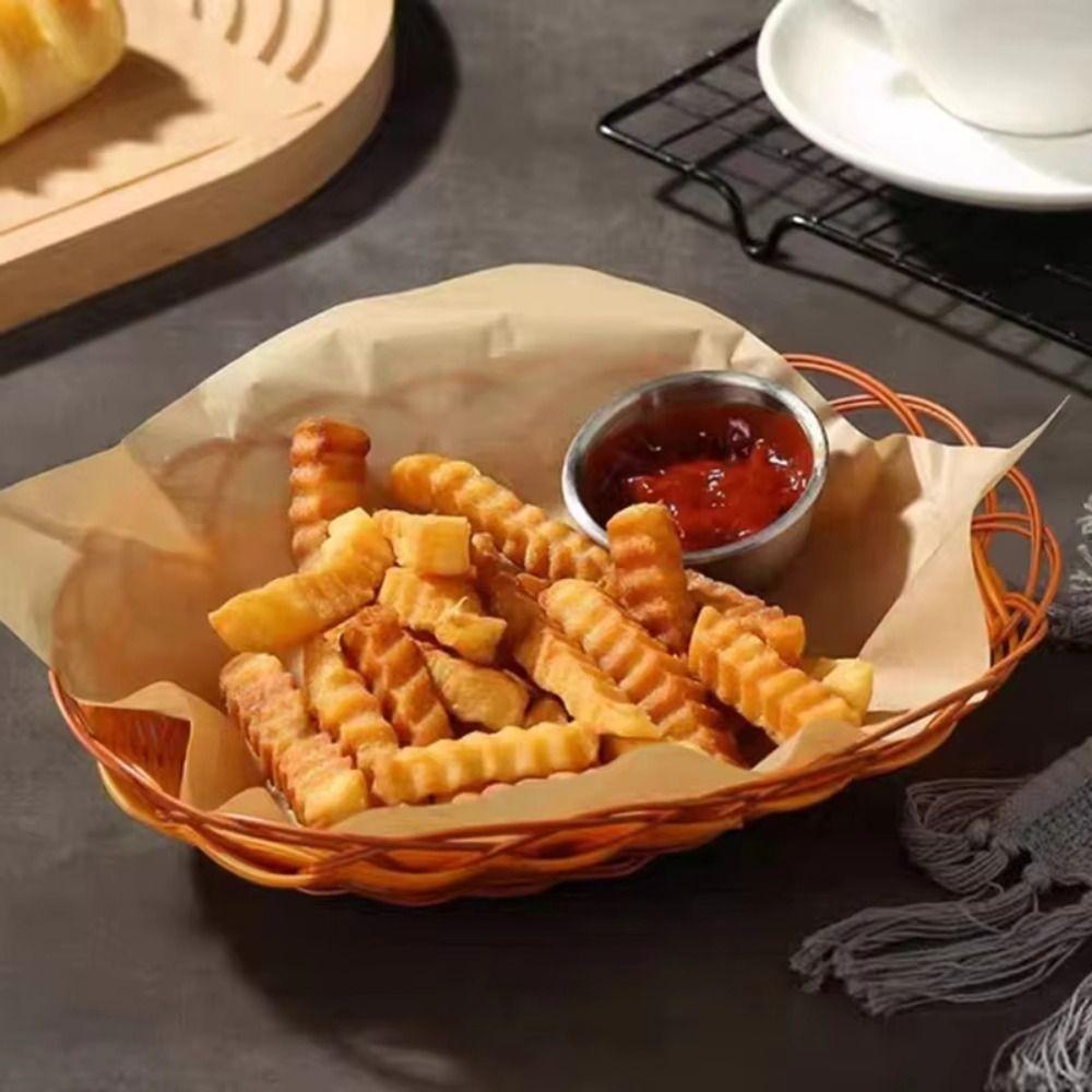 50/100PCS Food Grade Baking Paper Waterproof Baking Sheets New Parchment Paper Sheets  Air Fryer