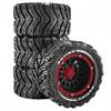 4pcs 90mm Rubber Tires Wheels for MJX 16207/16208 HBX 16889 SCY 16101/16102 Traxxas 1/16 Summit E-Revo ARRMA Mini Kraton