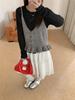 Korean Style V-neck Knit Camisole: Slimming Sleeveless Layering Vest for Spring & Autumn