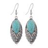 Bohemian Ethnic Retro Turquoise Leaf Earrings
