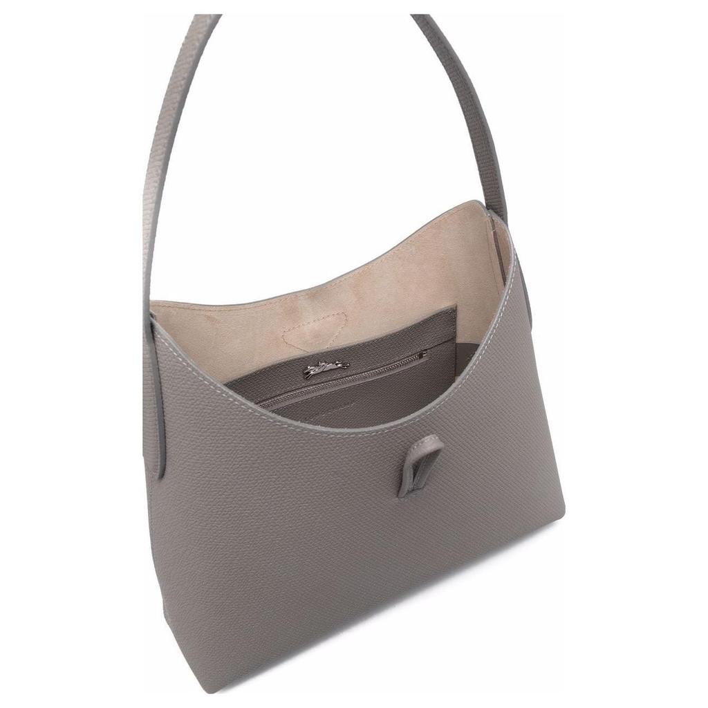 Longchamp Roseau 27 Bamboo Buckle Leather Hobo Bag Women bags Dove-Gray 10153HPNP55