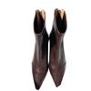 New Pointed Elegant Korean Heart Thin Boots Thin Heel Zipper High Heel Short Boots Women's Black Beige Brown
