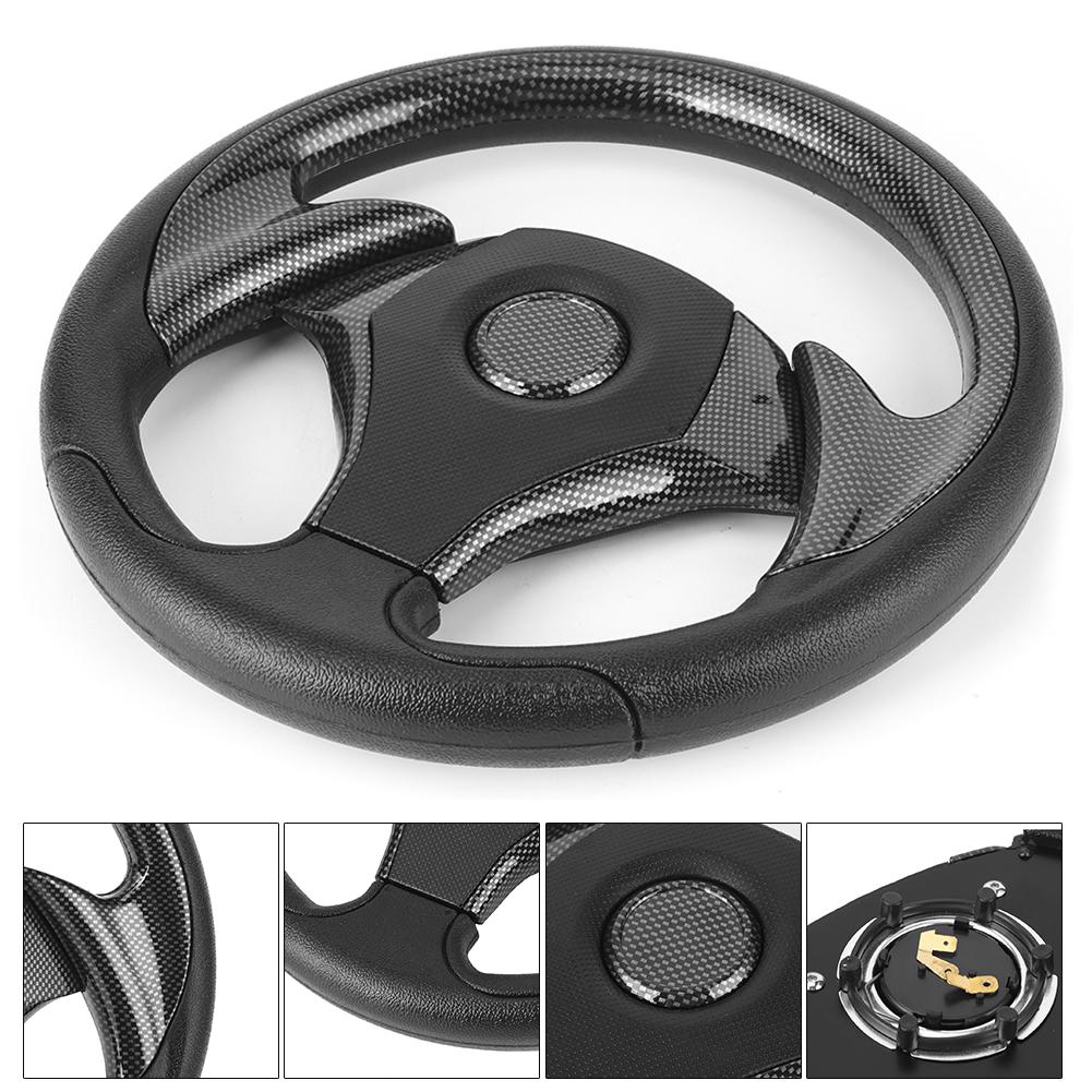 320mm 12.5in Car Steering Wheel 6 Bolts Hole Universal Auto Modified AccessoryCarbon Fiber Style