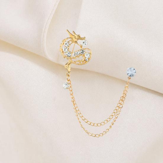 Suit Brooch for Men Auspicious Dragon & Women Collar
