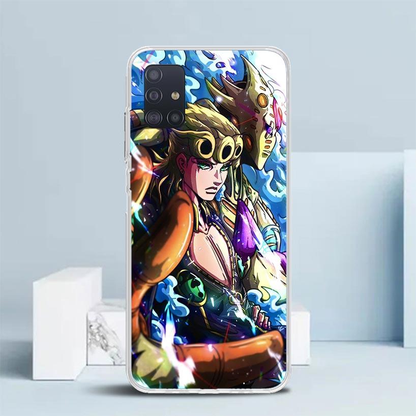 JoJo Adventure Giorno Giovanna Soft Cover for Samsung Galaxy A12 A22 A32 A52 A72 A02S Phone Case Note 20 Ultra 10 S10 Plus A51 A