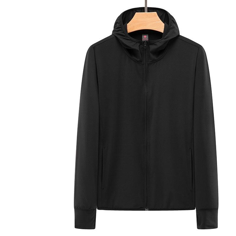 

Женская летняя однотонная простая легкая дышащая солнцезащитная куртка на молнии для занятий спортом на открытом воздухе 4XL чёрный