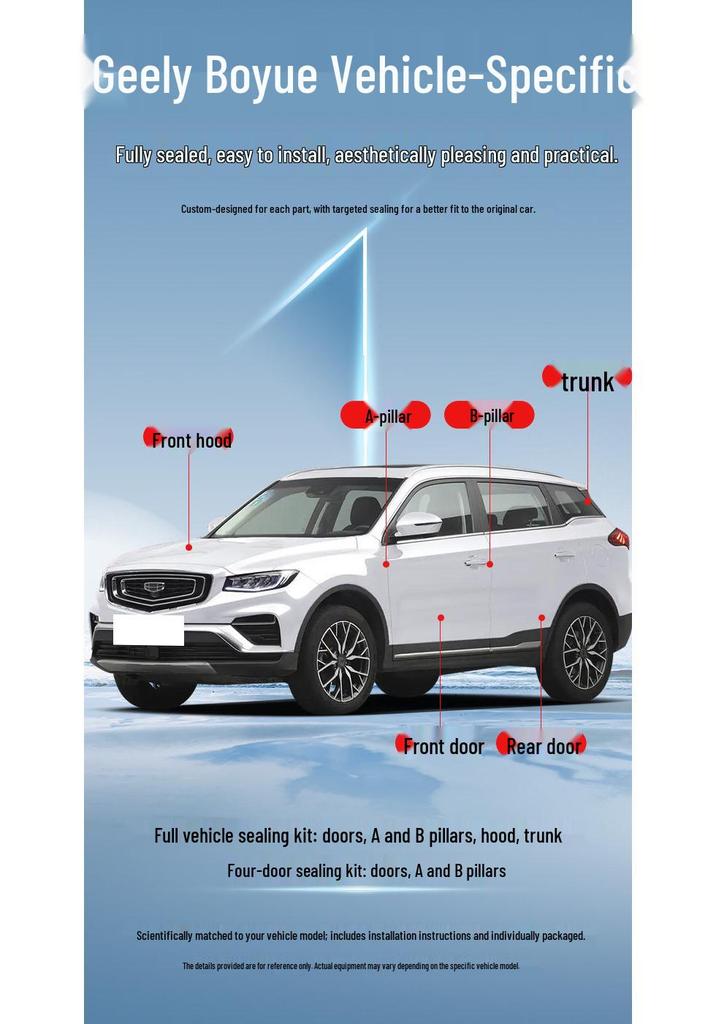 Geely Boyue/Boyue L Car Door Sealing Strip for Sound Insulation & Dustproofing