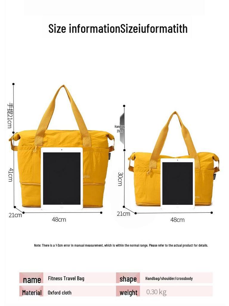 Rozszerzalna Torba Podróżna Damska: Plecak i torebka o dużej pojemności na krótkie wycieczki, jogę, sport i fitness