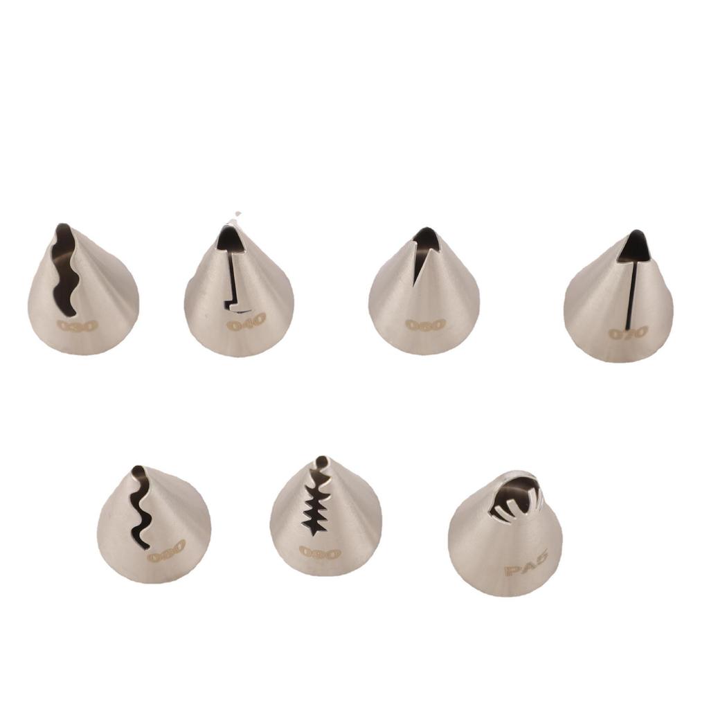 Small Stainless Steel Korean-Style Ruffle Piping Tip Set for Baking