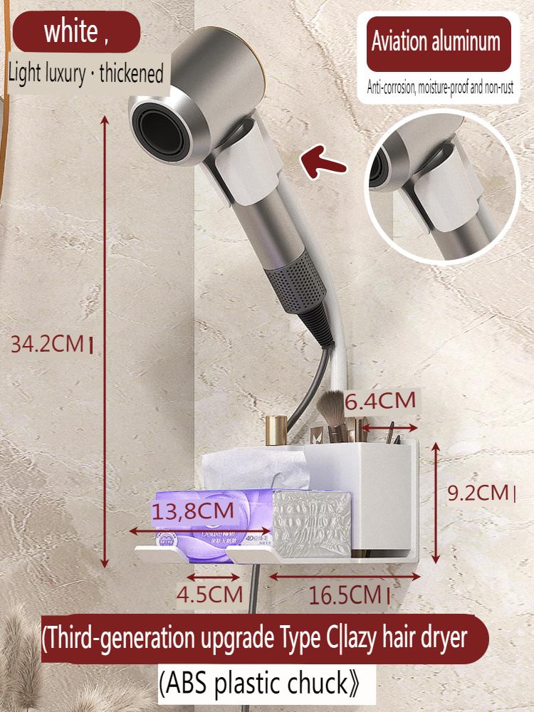 Hair Dryer Holder Wall Dryer Cradle Straightener Stand Organizer Storage Box Toilet Blower Holder Bathroom Shelves Duct Hanger