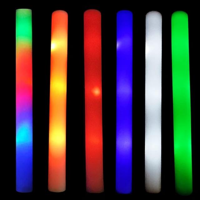 

20/30 шт. светодиодные пенные светящиеся палочки, трубка для чирлидинга, свадебные палочки-жезлы, 3 режима, мигающая стробоскопическая палочка, светящиеся в темноте товары для вечеринок 20pcs