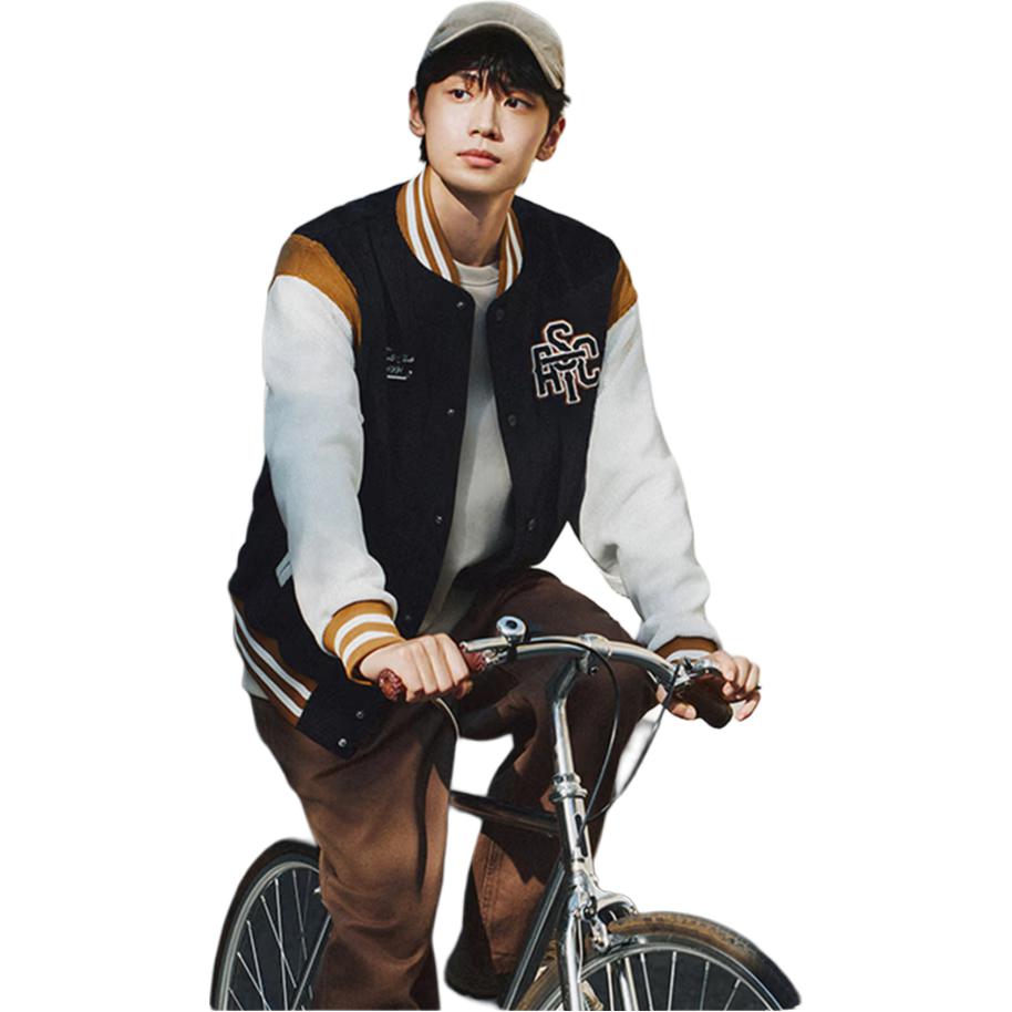 Anta Loose Fit Single Button Baseball Collar Long Sleeve Jacket Men jackets 152548722-2