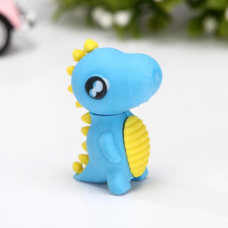 Cartoon Dinosaur Office School Supplies Shaped 3D Creative Erasers for Children and Students Wholesale Kawai School Supplies