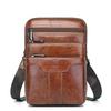 Men's Multi-functional Crossbody Single-shoulder Bag Made of Genuine Leather with Large Capacity
