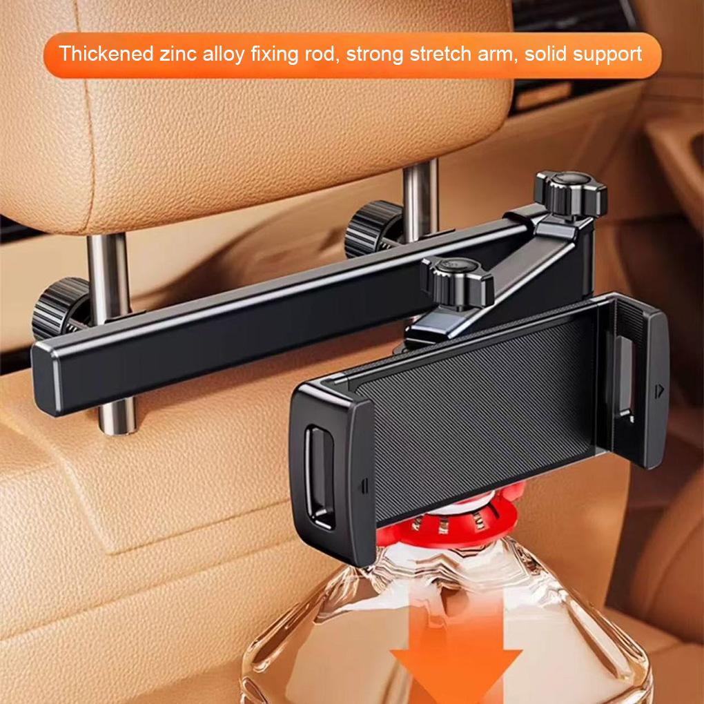 Car 360° Rotable Tablet Holder Car Rear Phone Holder Foldable Adjustable Car Headrest Extension Arm iPad Car Mount TripEssential