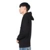 Champion Long Fleece Black Men's Full-Zip Hoodie, Sleeve, Lining, One-Point Logo, Basic, C3-W104Z,
