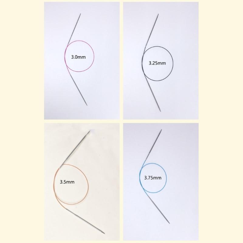 18 Piece Circular Knitting Needle Set for Sweater Scarves Bag, Hat Making Garment Making, Multi Size Stainless Steel Circular Needle with Wire Cable