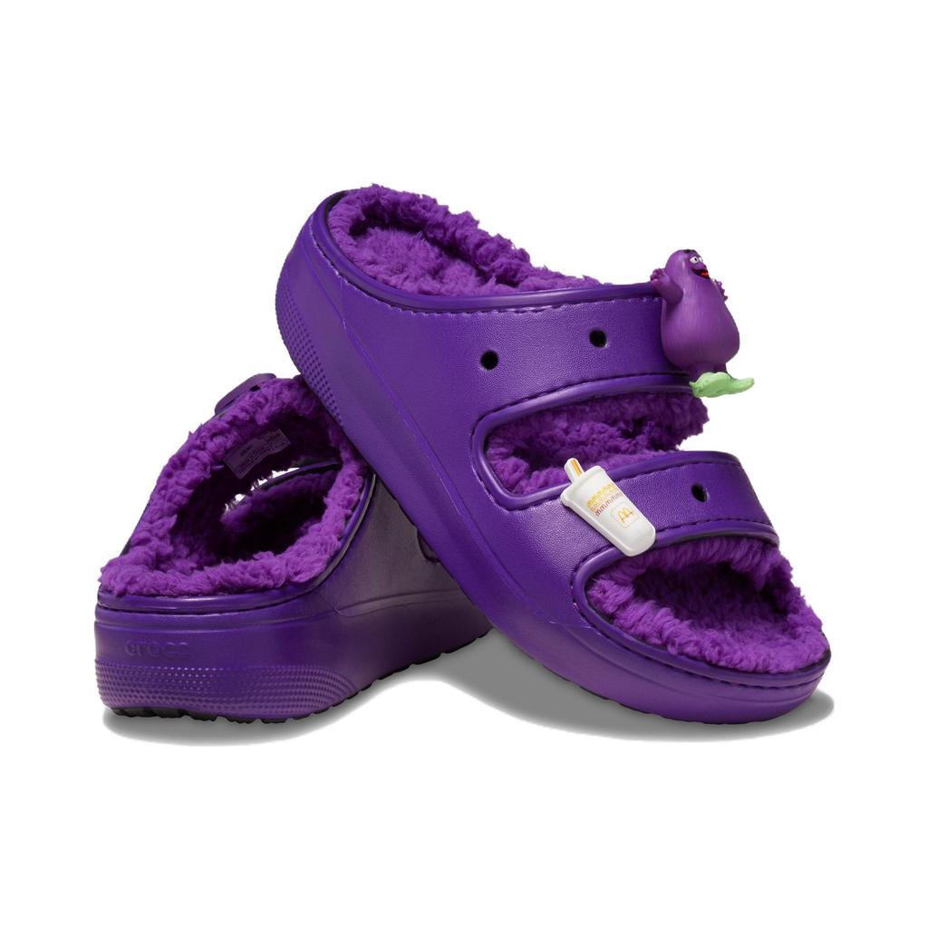 Crocs McDonalds X Classic Cozzzy Sandal Grimace Unisex Sneakers Purple Black 209392-510