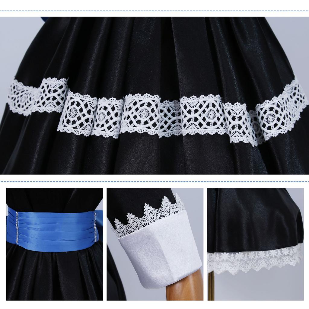 Anime Panty Stocking Cosplay Costume Garterbelt Anarchy Stocking Maid Lolita Dress Wig Long Socks Halloween Suits Outfit