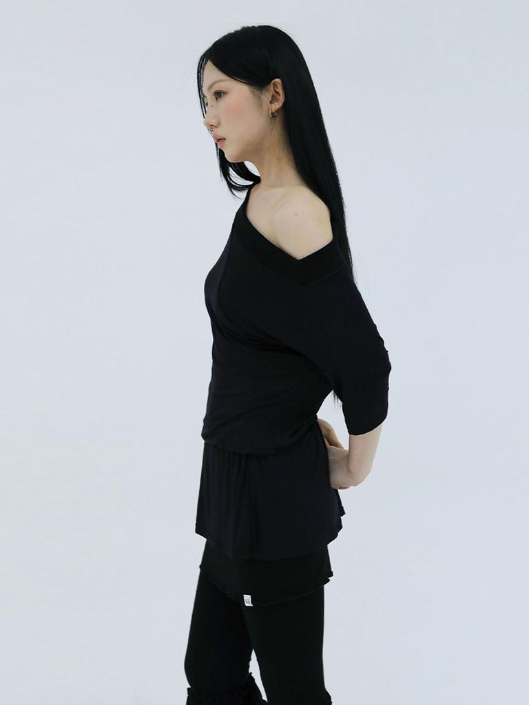 Eogeulliswedou Drape Band Off-Shoulder (Black)