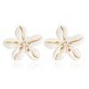 Beach vacation style seashell woven flower earrings suitable for wearing during summer play