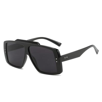 Large Frame Sunglasses, Personalized Rectangular Lampshade Glasses, Street Shot Rivet Sunglasses