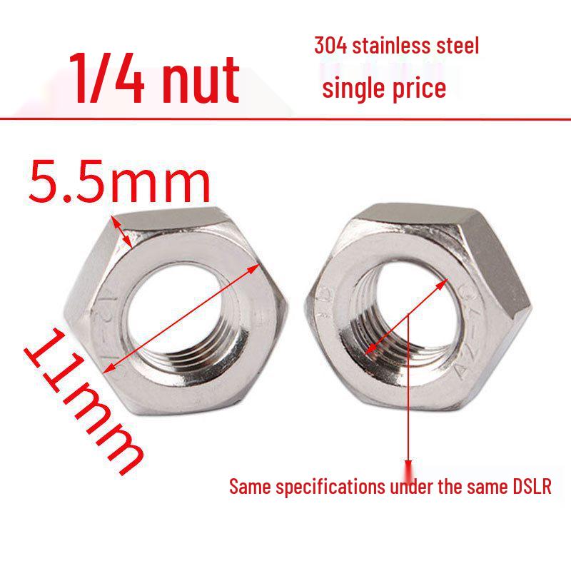 1/4 Tripod Quick Release Plate Fixing Screw and 3/8 Connector Nut