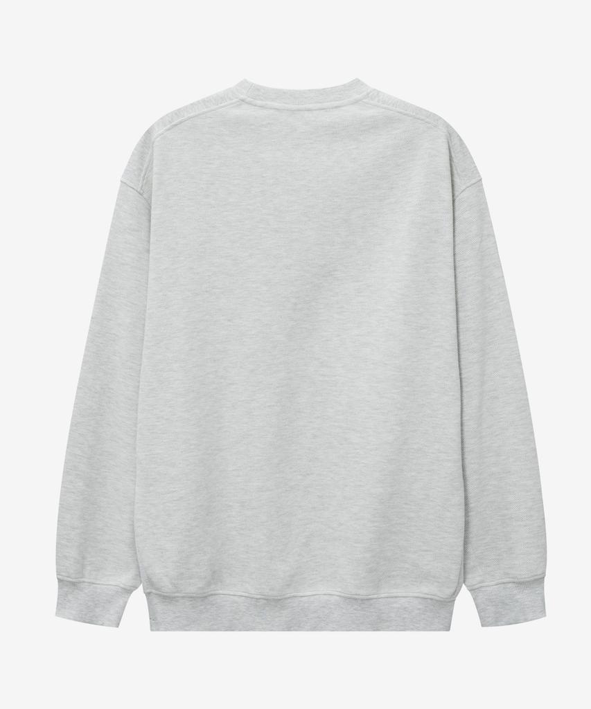 MINDBRIDGE Diagonal Oversized Oatmeal Sweatshirt